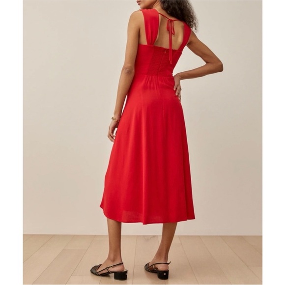 Reformation red Tayler midi dress NWT - Picture 3 of 10